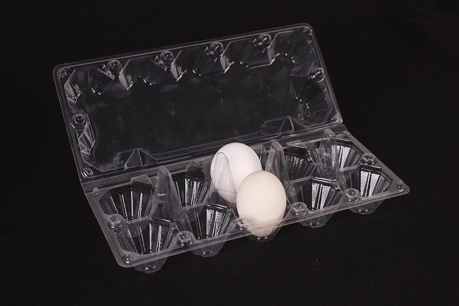 Clear plastic egg tray 